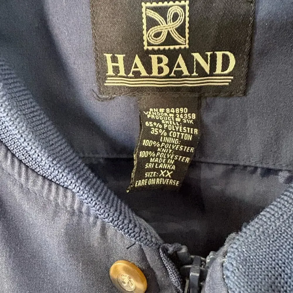 Haband Men's Navy Bomber Jacket size XXL